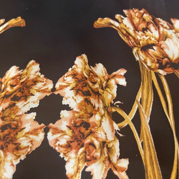 NEW! BcbgMaxazria Black Floral Wide Leg Palazzo Pants Size XS - Picture 8 of 11